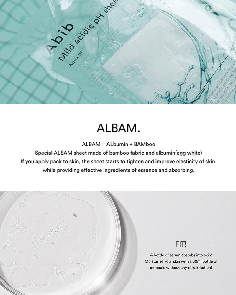 Abib Mild Acidic pH Sheet Mask #Aqua Fit - Image 3