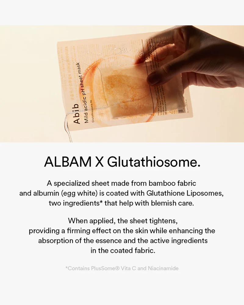Abib Mild Acidic pH Sheet Mask Glutathiosome Fit - Image 4