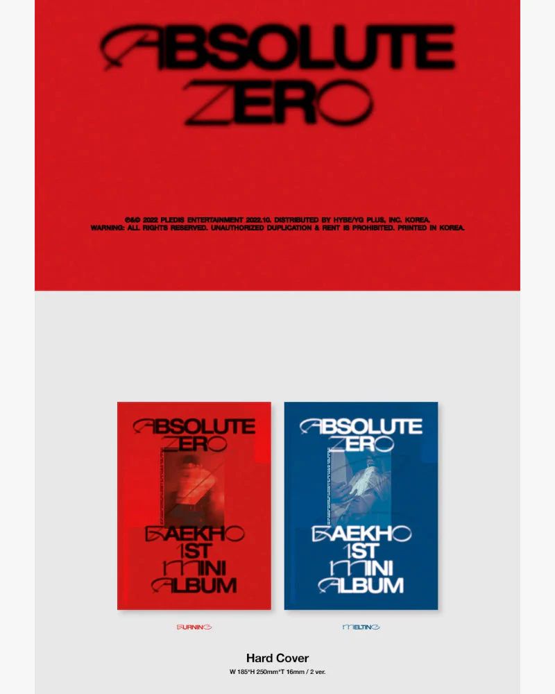 BAEKHO - ABSOLUTE ZERO (1ST Mini Album) (2 VERSIONS) - Image 2