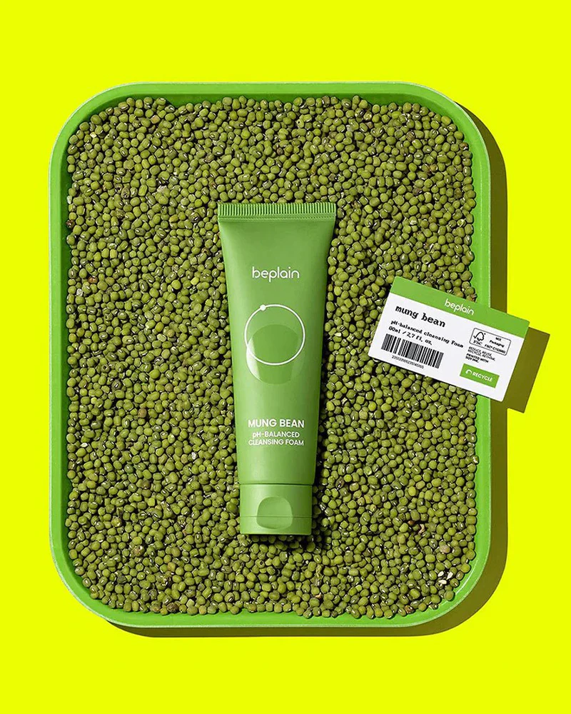 beplain Mung Bean pH-Balanced Cleansing Foam 80ml - Image 2