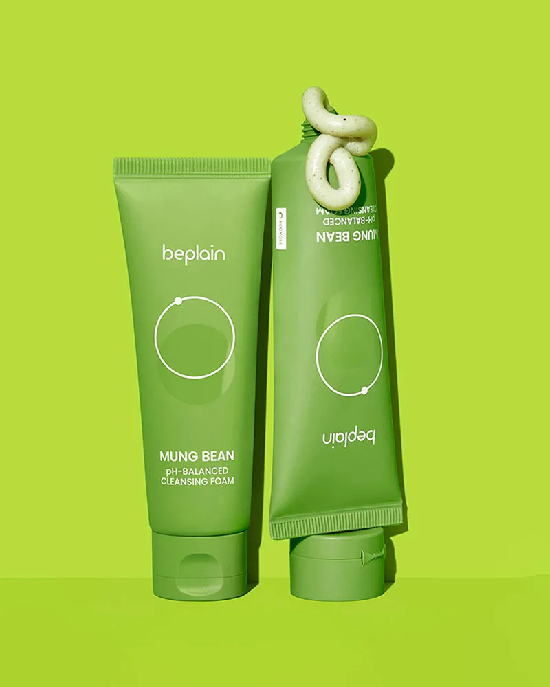 beplain Mung Bean pH-Balanced Cleansing Foam 80ml - Image 3