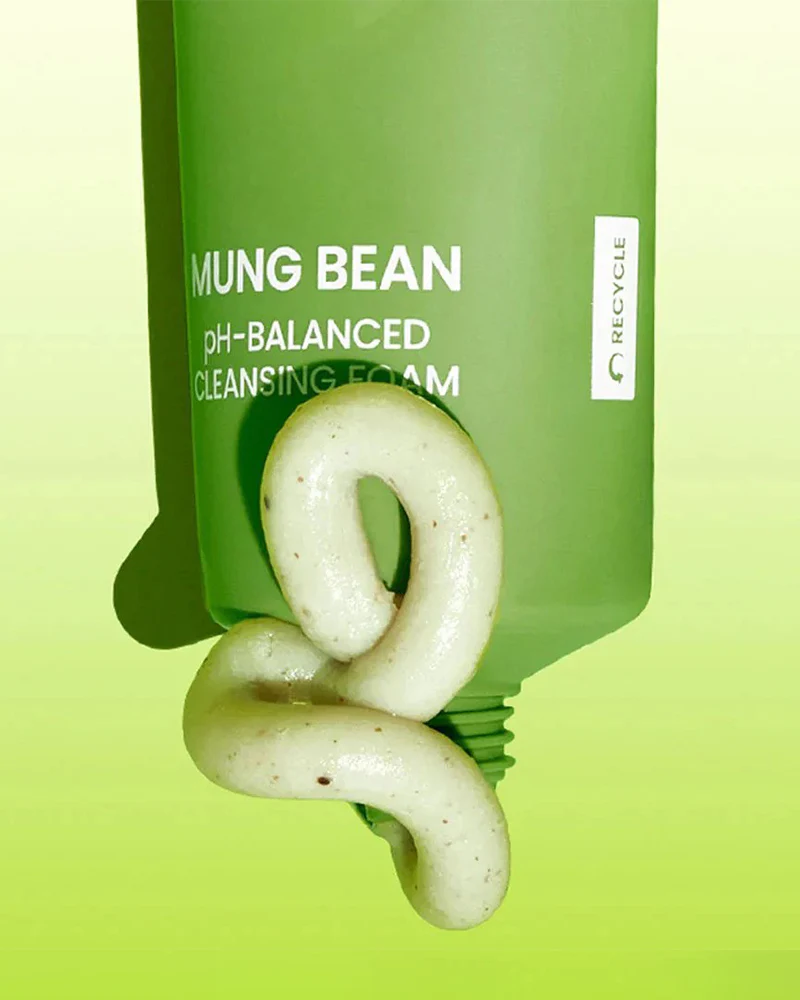 beplain Mung Bean pH-Balanced Cleansing Foam 80ml - Image 5