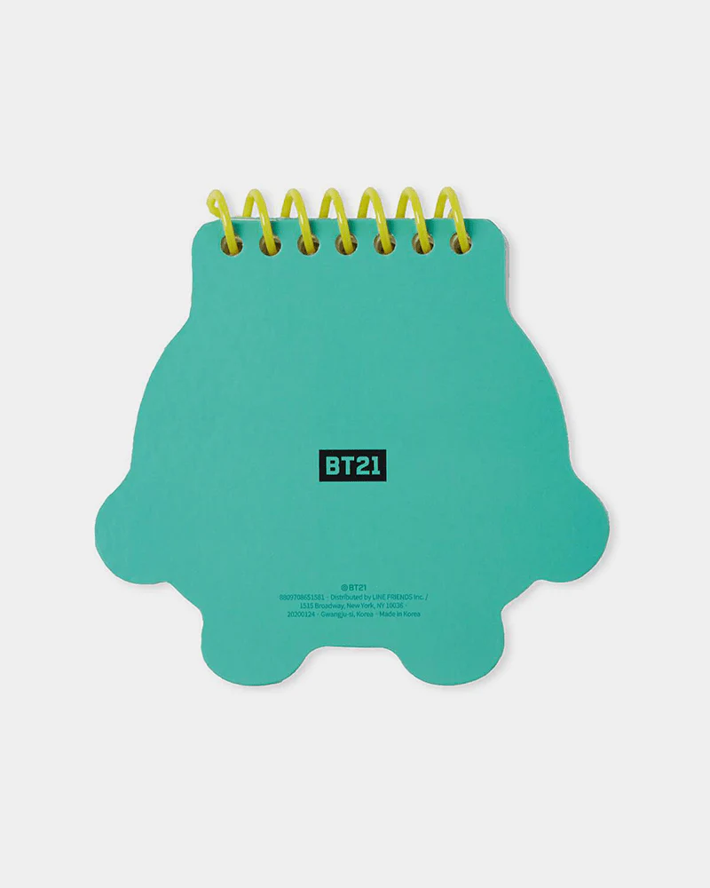 BT21 SHOOKY Heart Face Spring Note - Image 4