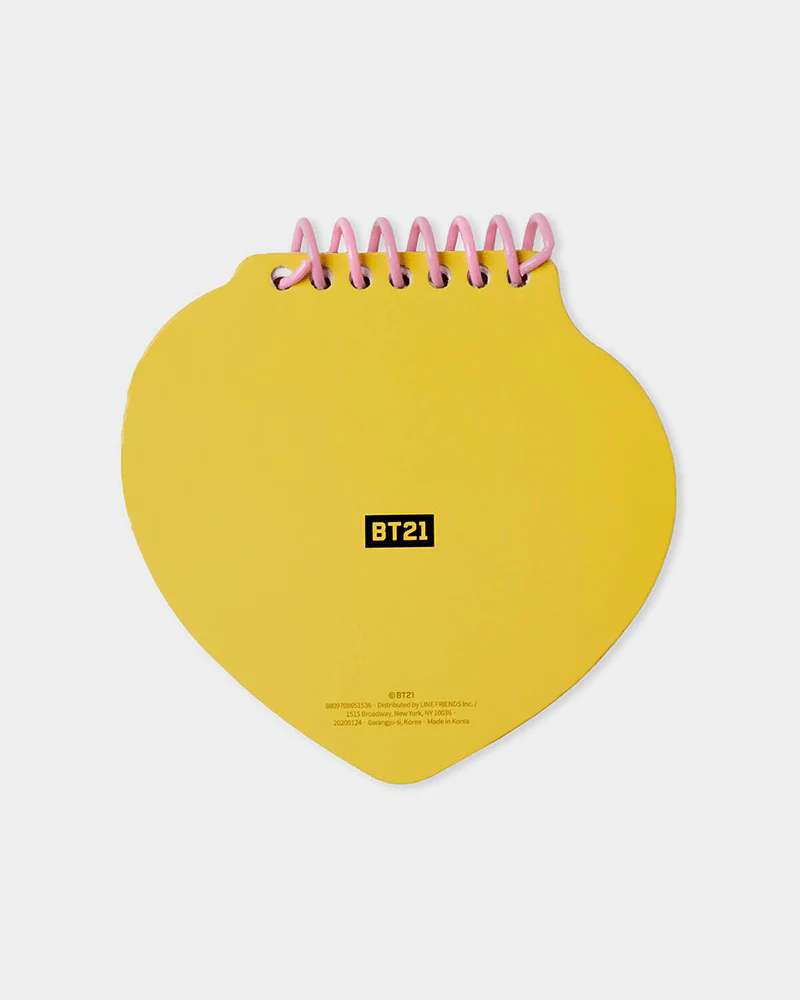BT21 TATA Heart Face Spring Note - Image 4