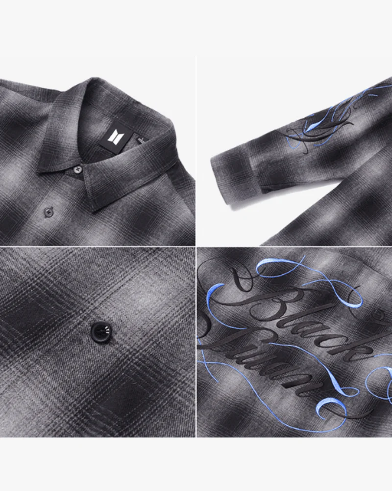BTS Black Swan Flannel Shirt 01 (Gray) - Image 2