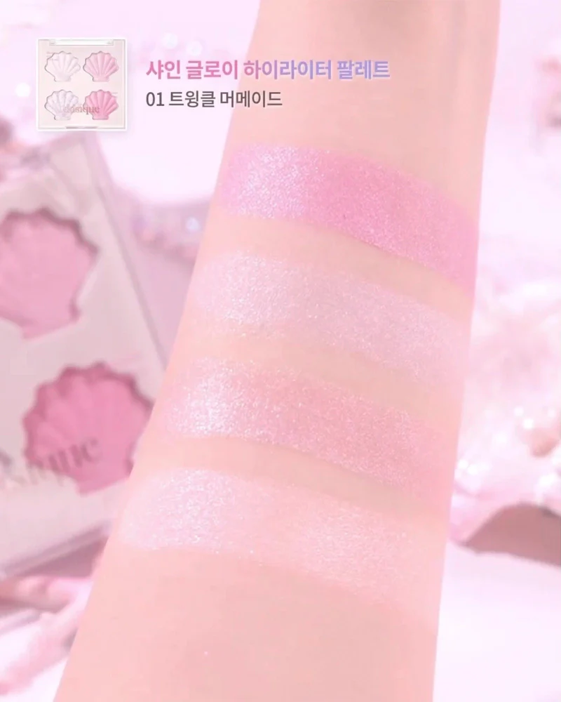 dasique Shine Glowy Highlighter Palette: Twinkle Mermaid Collection - Image 4