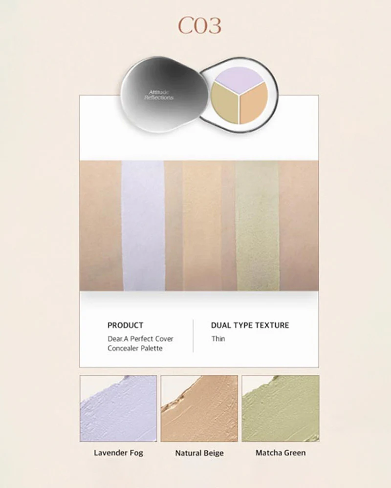 Dear.A Perfect Cover Concealer Palette: With Mini Finger Puff - Image 13