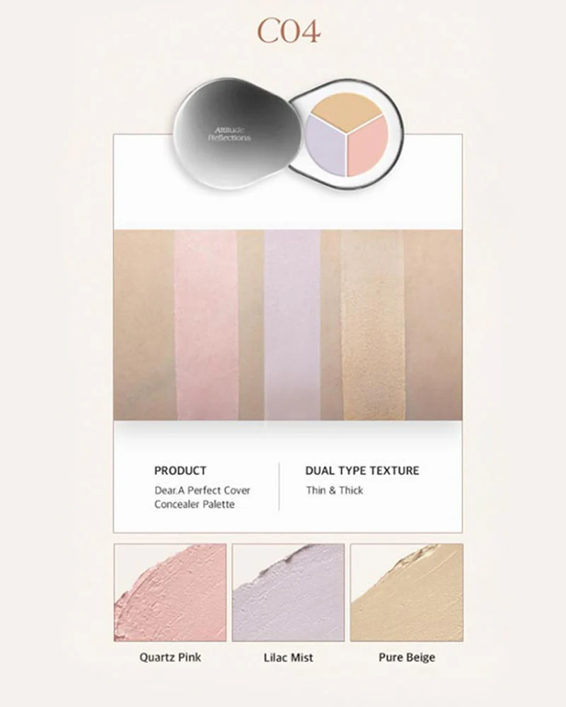 Dear.A Perfect Cover Concealer Palette: With Mini Finger Puff - Image 16
