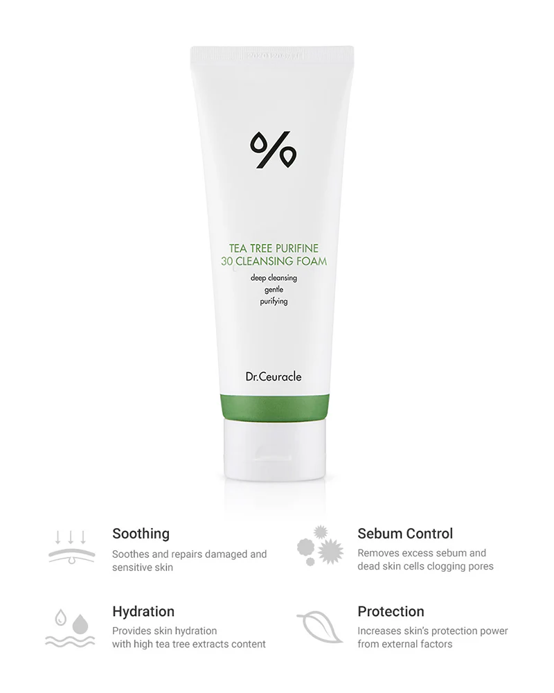 Dr. Ceuracle Tea Tree Purifine 30 Cleansing Foam - Image 4