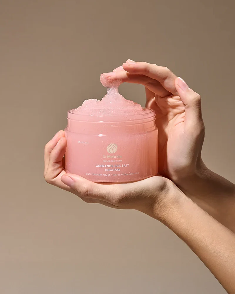 Dr. Melaxin Guerande Sea Salt Perfume Body Scrub #Coral Rose - Image 3