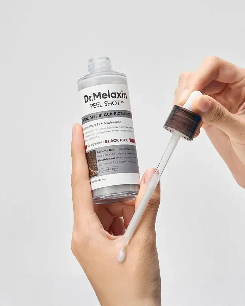 Dr. Melaxin Peel Shot Exfoliating Black Rice Ampoule - Image 4