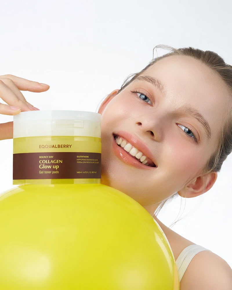 EQQUALBERRY Collagen Glow Up Gel Toner Pads - Image 5