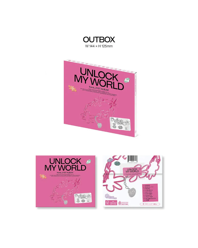 fromis_9 - UNLOCK MY WORLD (1ST ALBUM) [COMPACT VER.] (9 VERSIONS - RANDOM) - Image 3