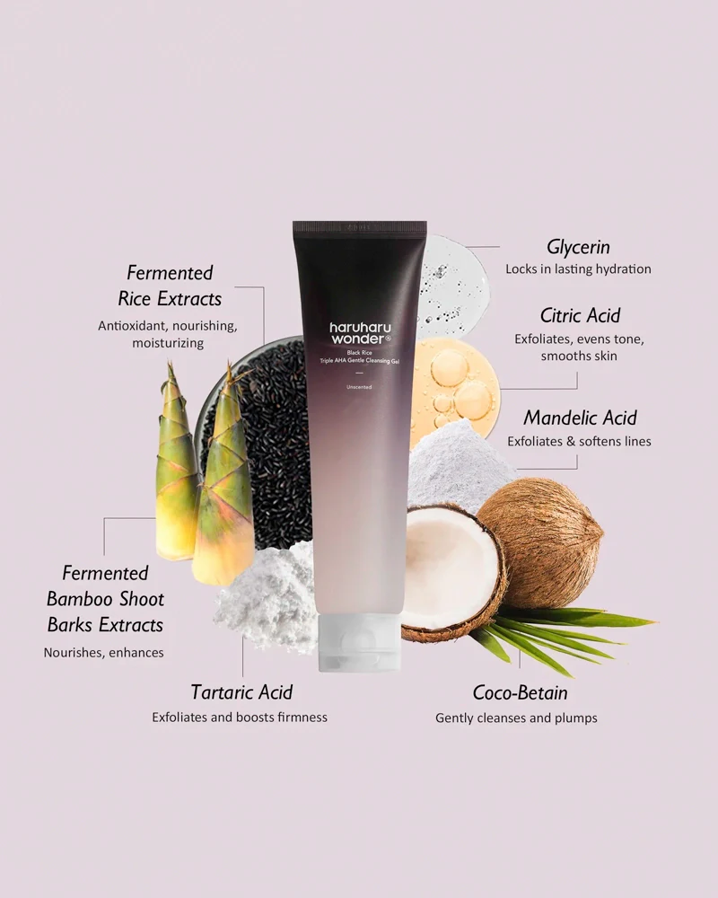 haruharu wonder Black Rice Triple AHA Gentle Cleansing Gel - Image 6