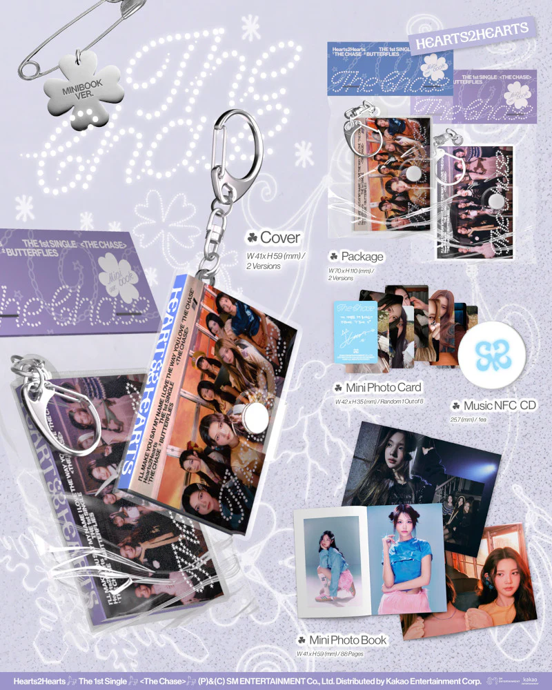 Hearts2Hearts - 1st single album [The Chase] (Minibook Ver.) (2 Versions) - Image 2