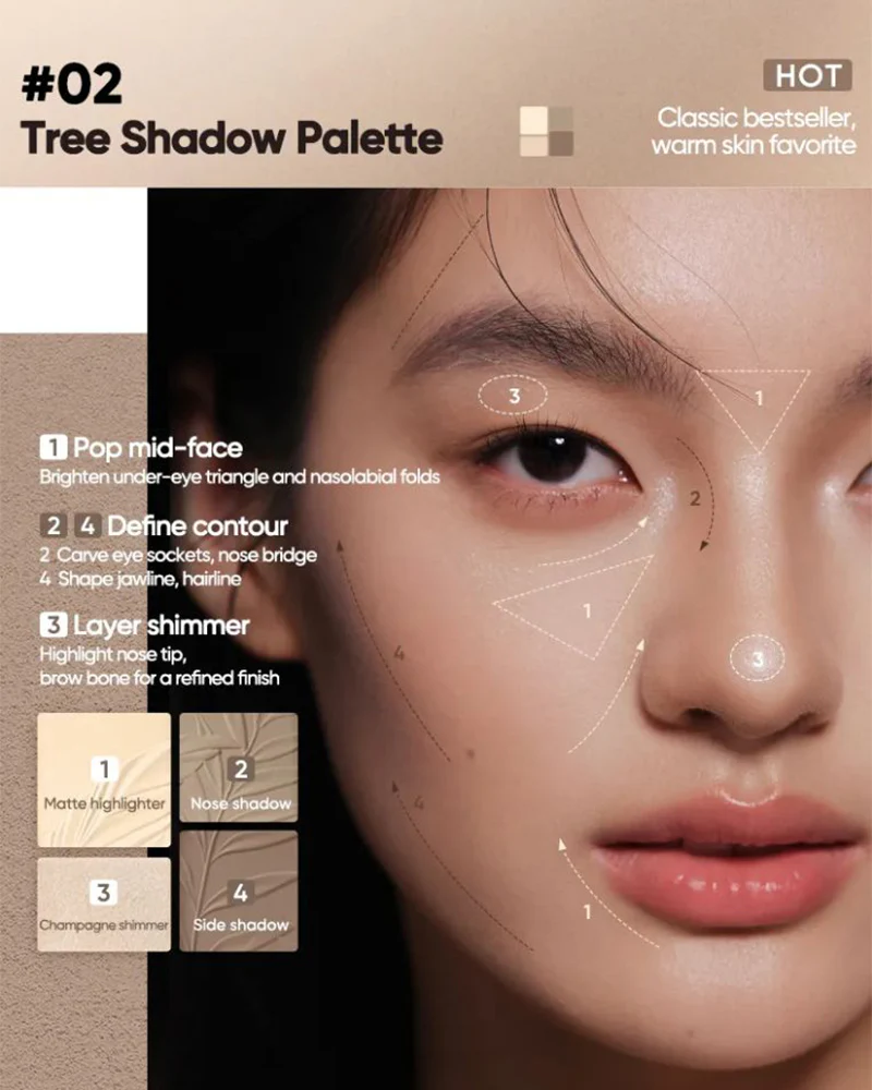 JUDYDOLL 2-In-1 Highlighter & Contour Palette - Image 5