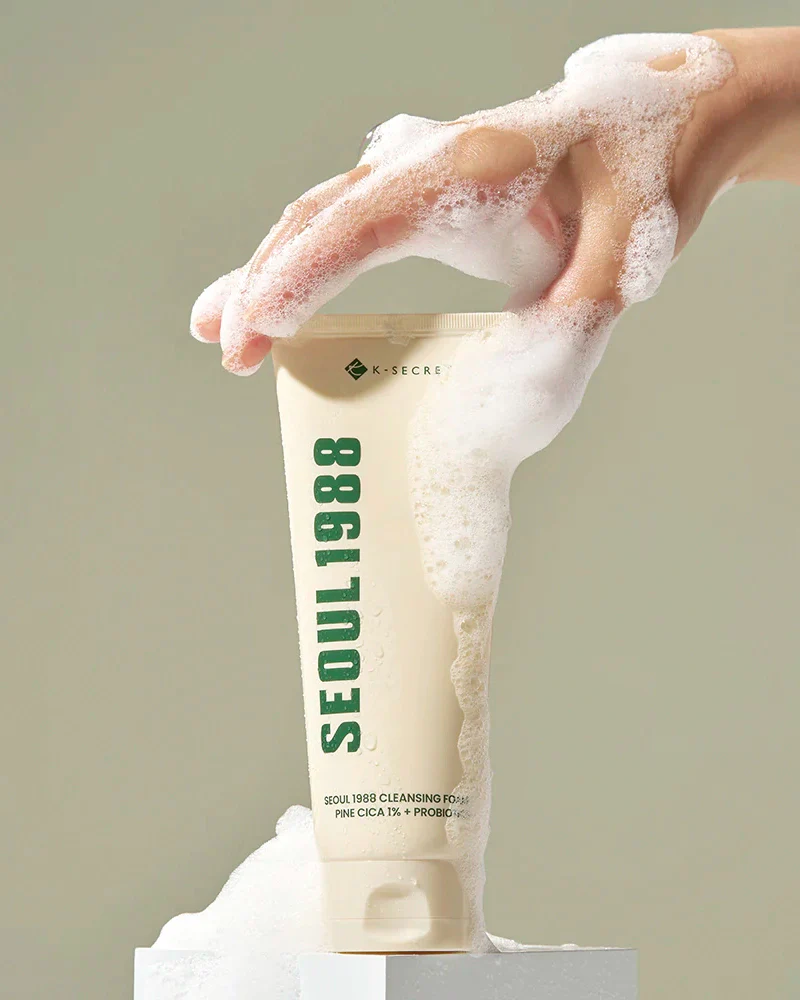K-SECRET SEOUL 1988 Cleansing Foam Pine Cica 1% + Probiotics - Image 3