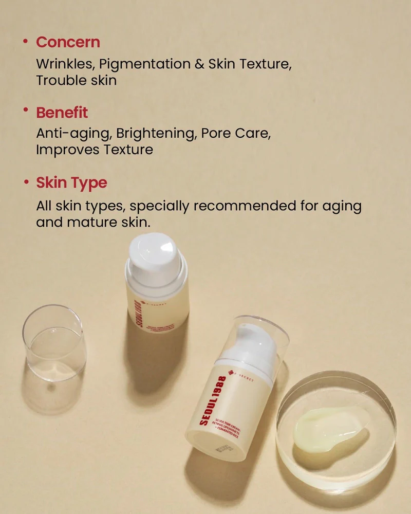 K-SECRET SEOUL 1988 Cream Retinal Liposome 1% + Fermented Rice - Image 6
