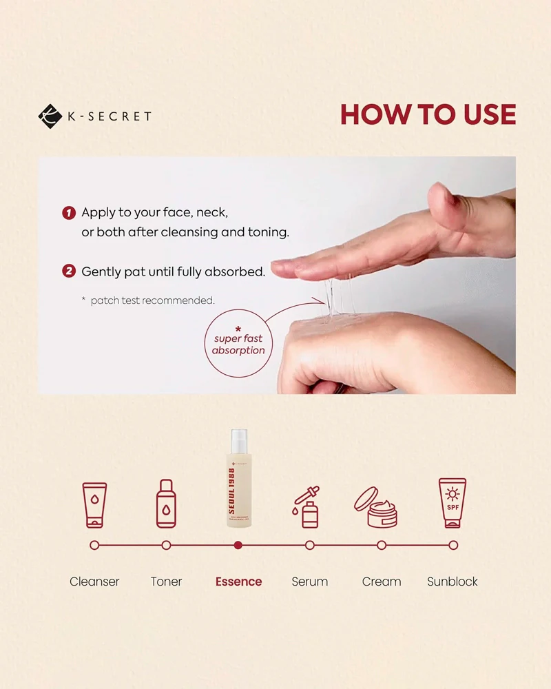 K-SECRET SEOUL 1988 Essence: Snail Mucin 97% + Rice - Image 5
