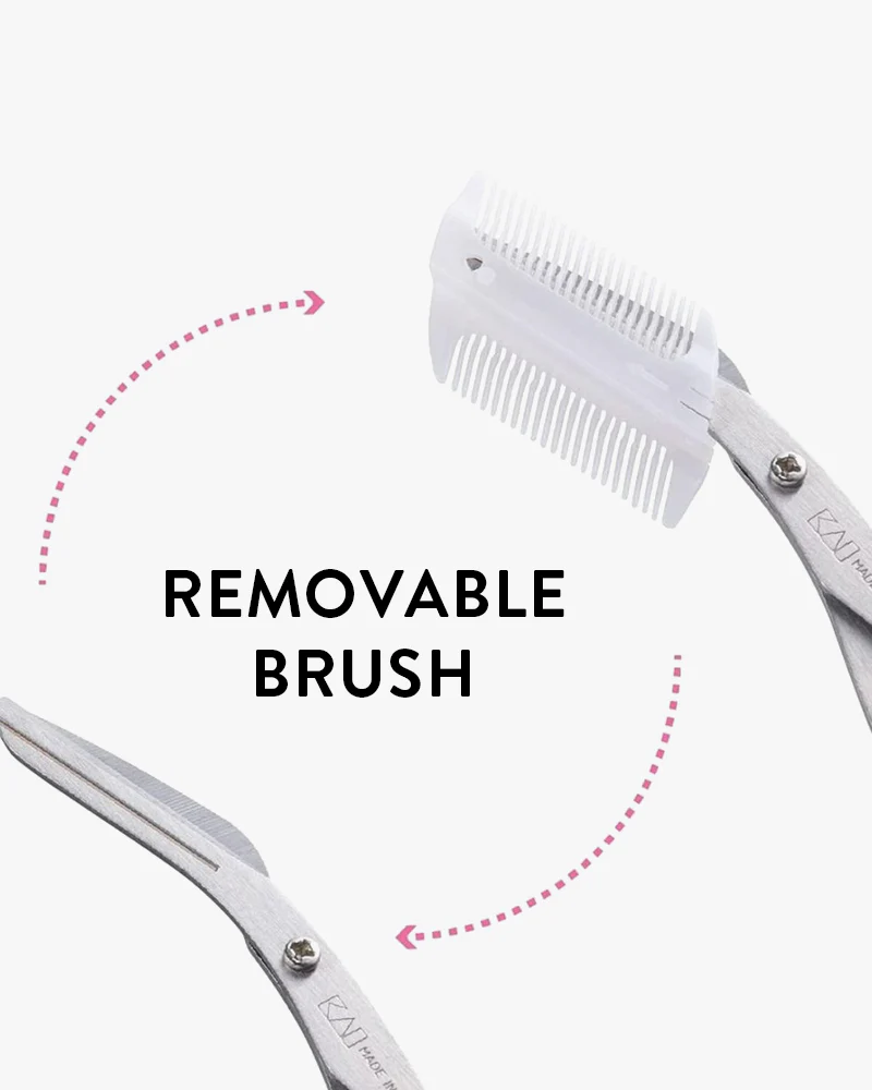 KAI Eyebrow Scissors with 2-Way Comb - Image 4