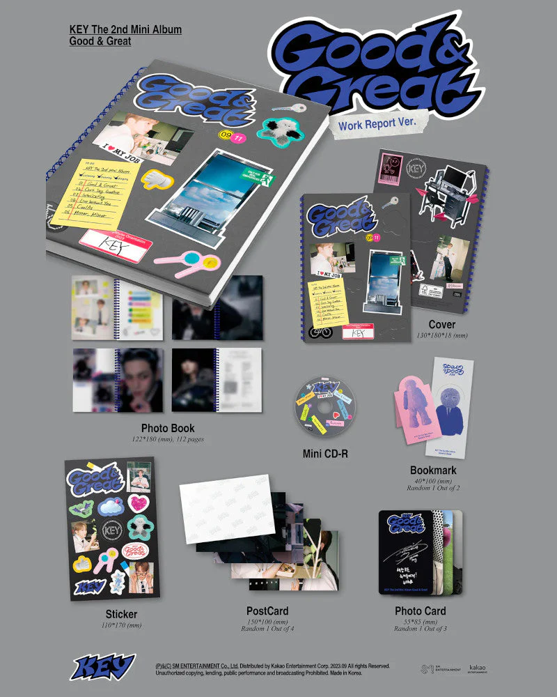 KEY (SHINee) - 2ND MINI ALBUM [Good & Great] (Work Report Ver.) - Image 2