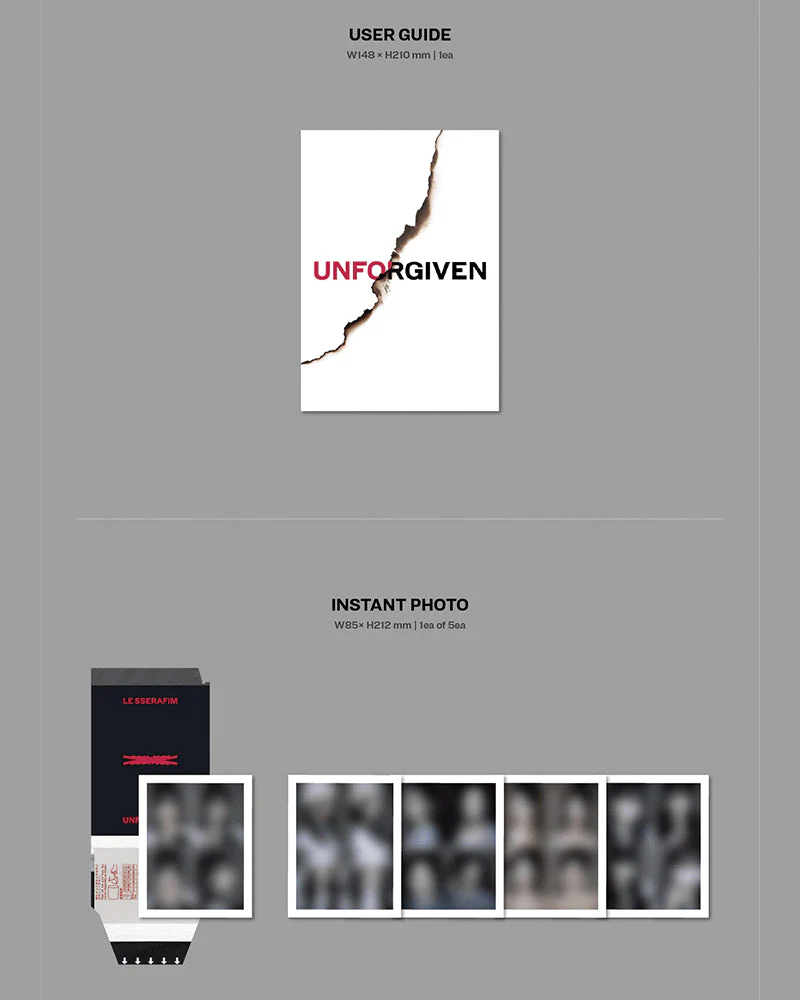 LE SSERAFIM - 1ST STUDIO ALBUM 'UNFORGIVEN' (WEVERSE ALBUMS VER.) (2 Versions) - Image 3