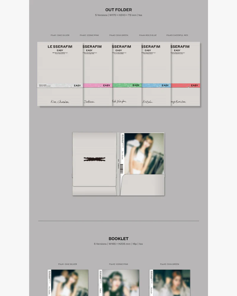 LE SSERAFIM - 3RD MINI ALBUM [EASY] (COMPACT Ver.) (5 Versions) - Image 2