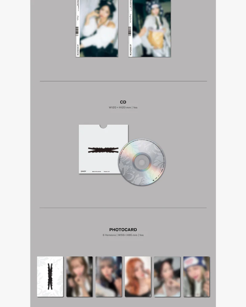 LE SSERAFIM - 3RD MINI ALBUM [EASY] (COMPACT Ver.) (5 Versions) - Image 3