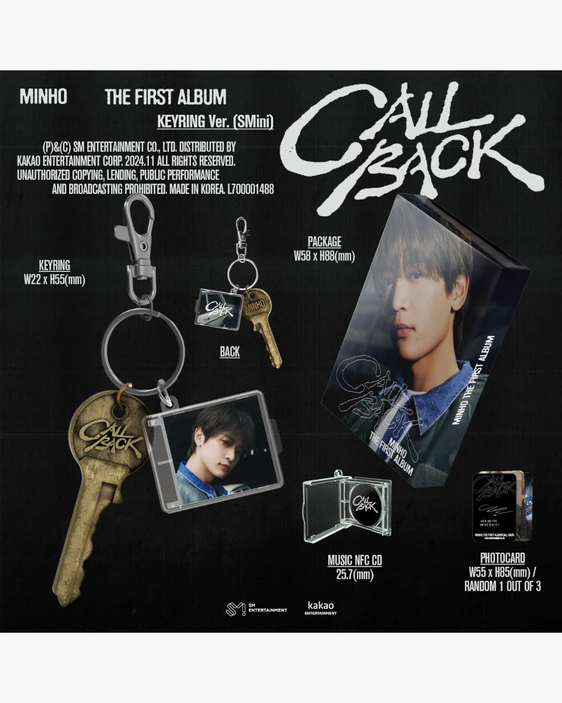 MINHO (SHINee) - 1st Full Album [CALL BACK] (Keyring Ver.) - Image 2
