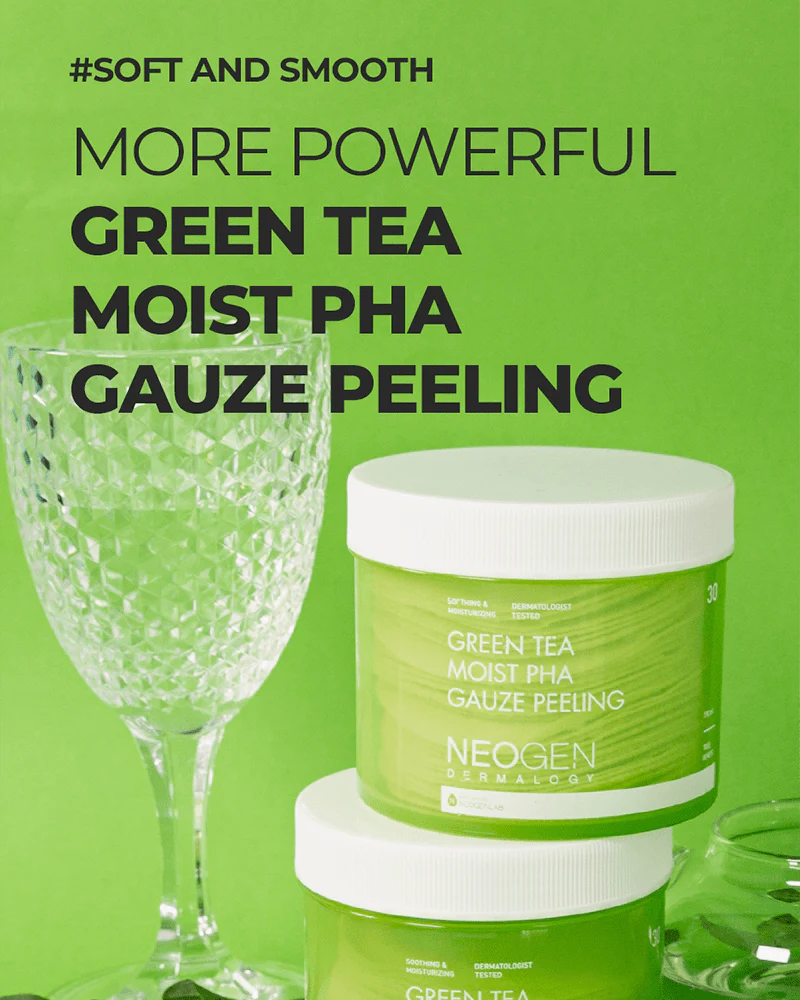 NEOGEN Green Tea Moist PHA Gauze Peeling Pads - Image 6
