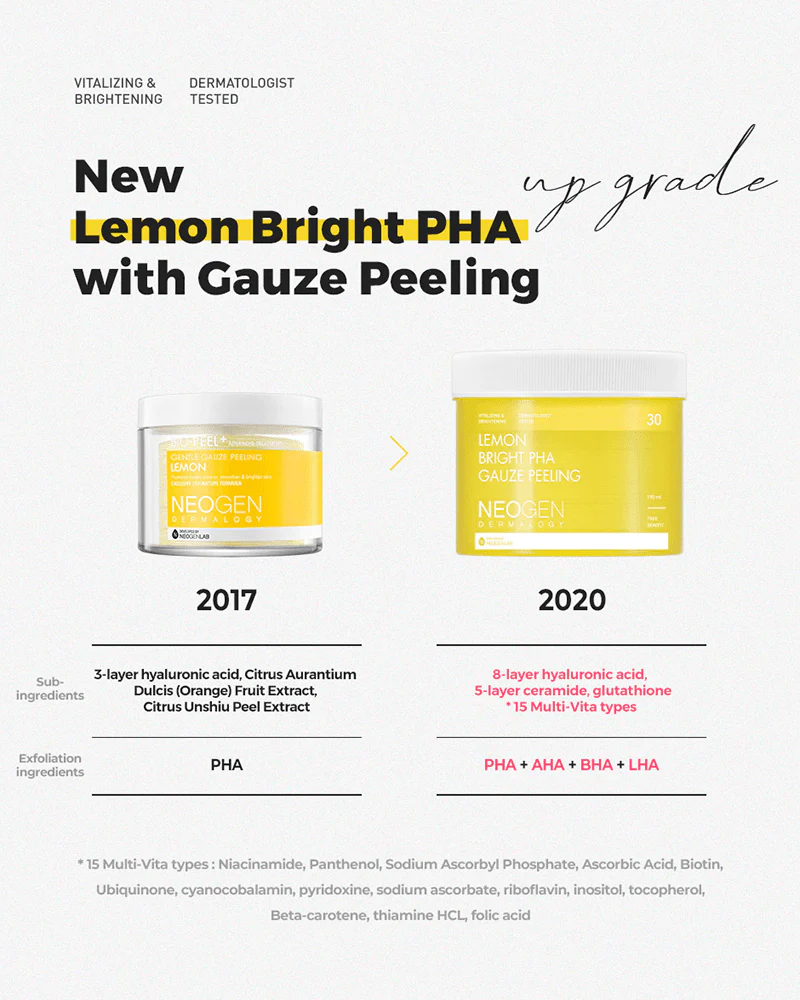 NEOGEN Lemon Bright PHA Gauze Peeling Pads - Image 4