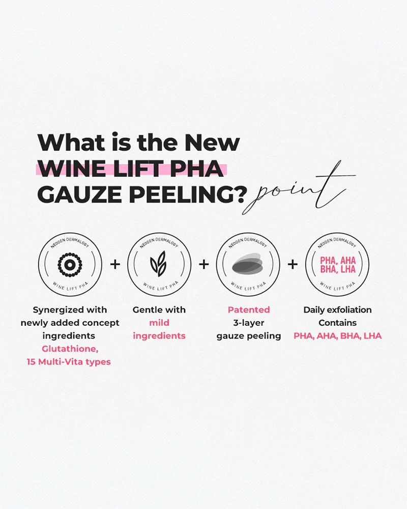 NEOGEN Wine Lift PHA Gauze Peeling Pads - Image 5