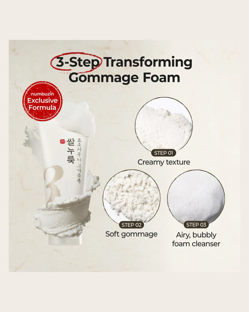 numbuzin No.3 Rice Enzyme Skin Softening Cleansing Foam - Image 5