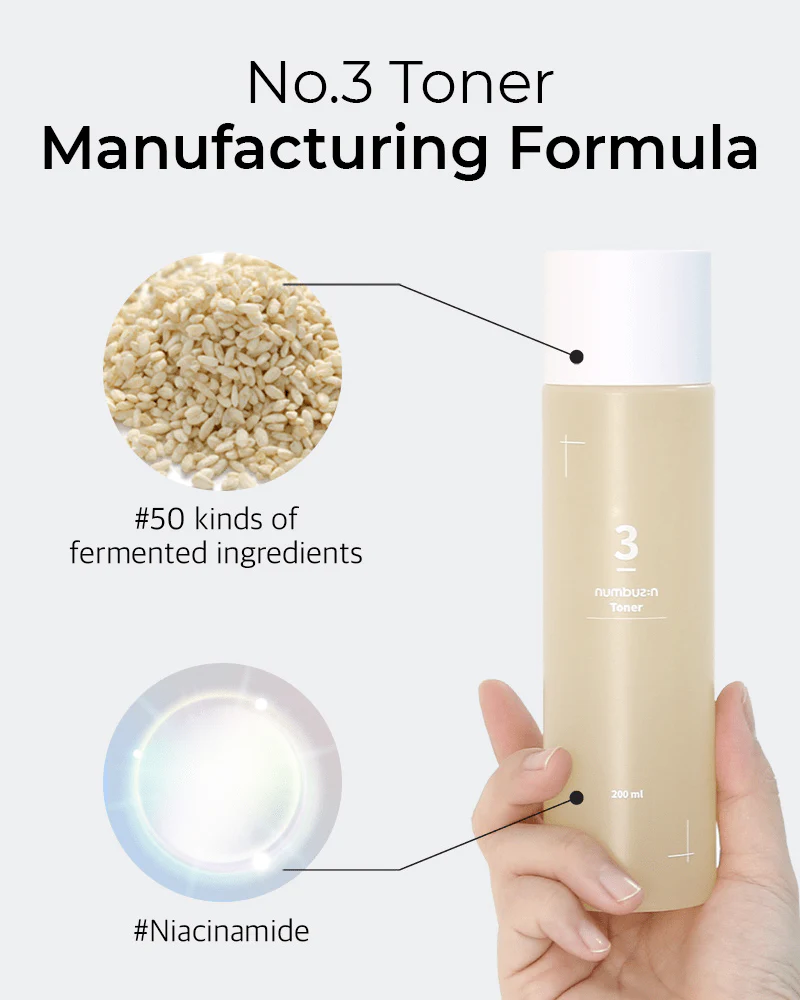 numbuzin No.3 Super Glowing Essence Toner - Image 3
