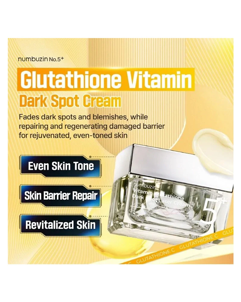numbuzin No.5+ Vitamin Glutathione Dark Spot Laser Cream - Image 5