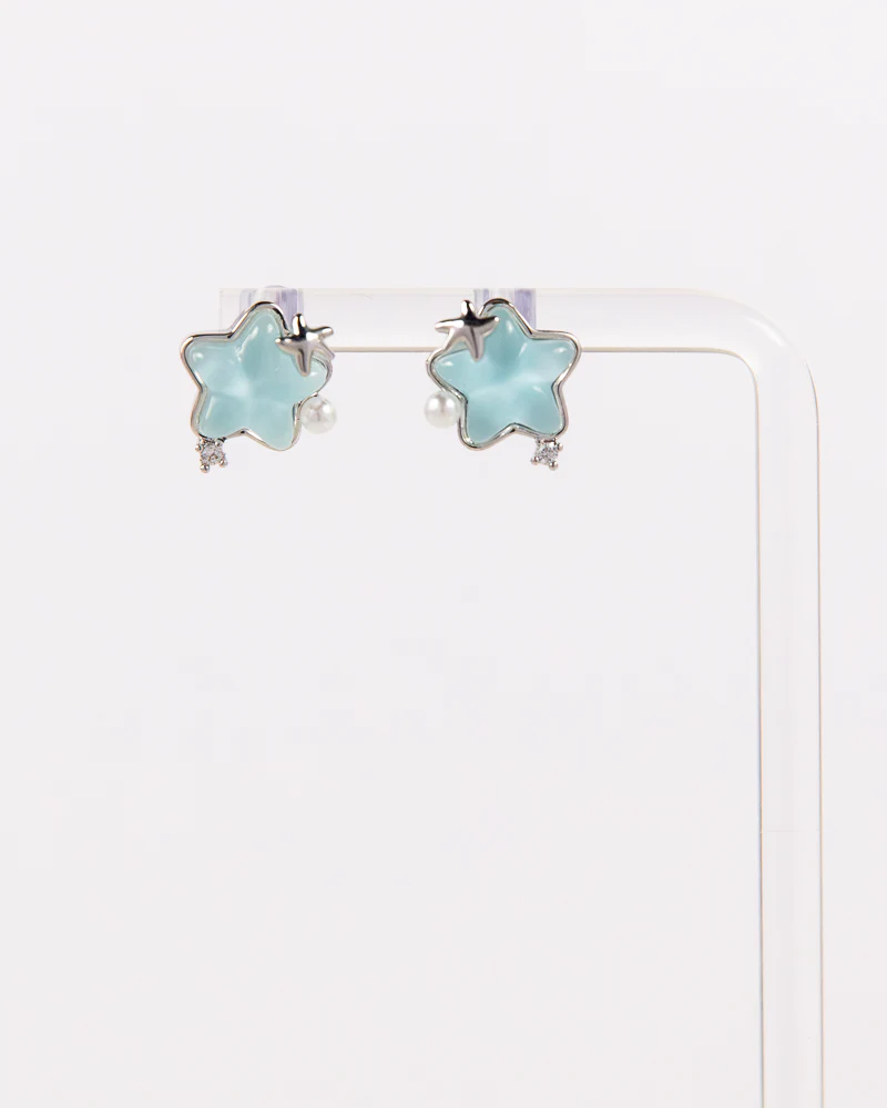 NYU NYU Aqua Star Earrings - Image 3