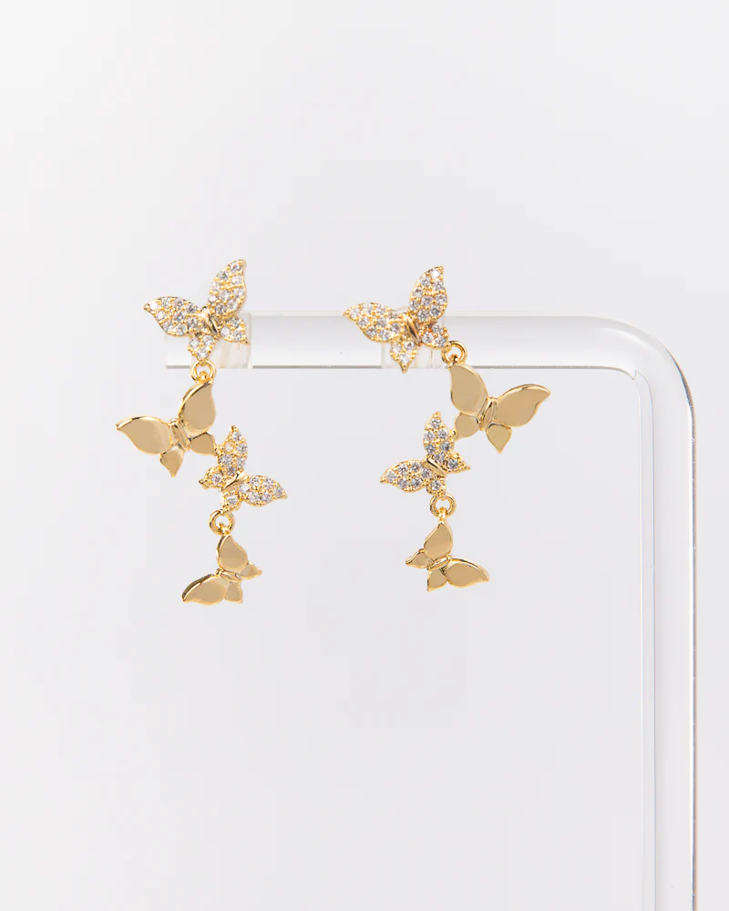 NYU NYU Gold Butterfly Dangles - Image 2