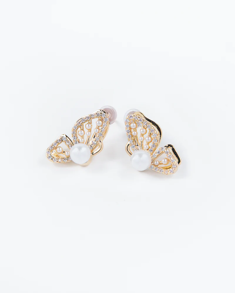 NYU NYU Ornate Butterfly Earrings - Image 2