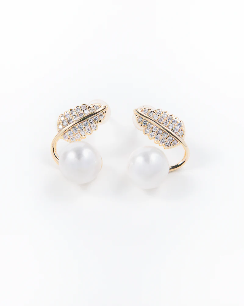 NYU NYU Petal Pearl Drop Earrings - Image 2