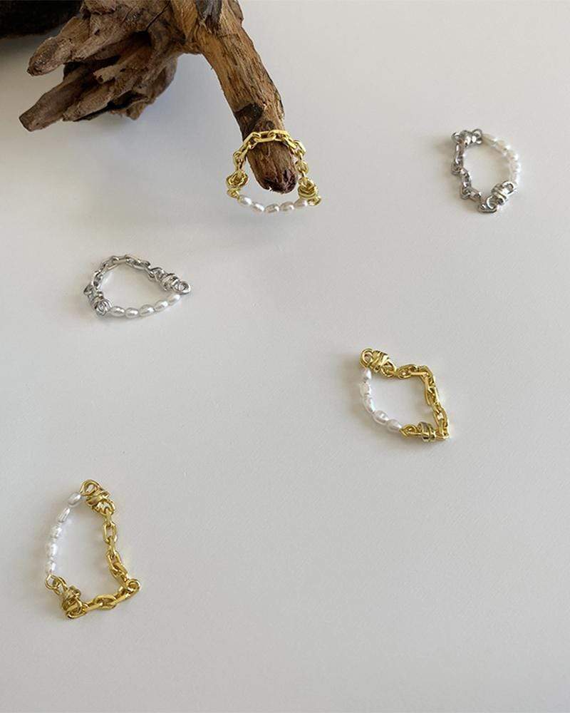 Organic Pearl Chain Ring - Image 5