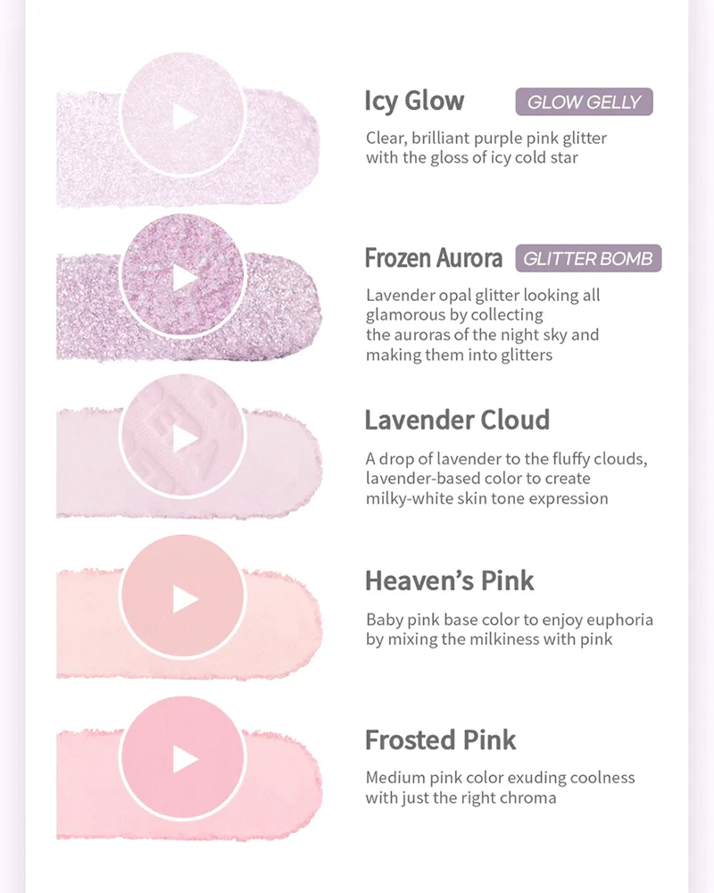 peripera All Take Mood Palette #Moonlike Lavender Pink - Image 6