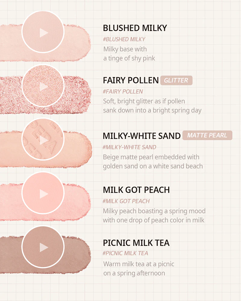 peripera All Take Mood Palette #Whisper of Milky Spring - Image 6