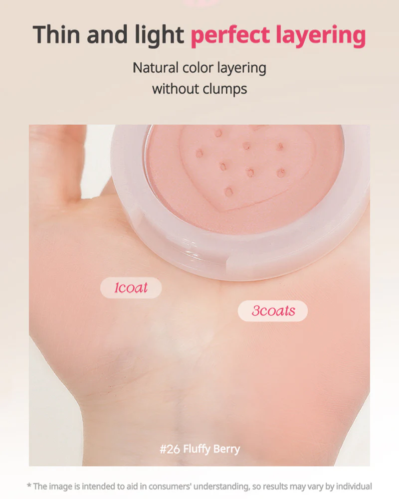 peripera Pure Blushed Sunshine Cheek: Soft Berry Collection - Image 6