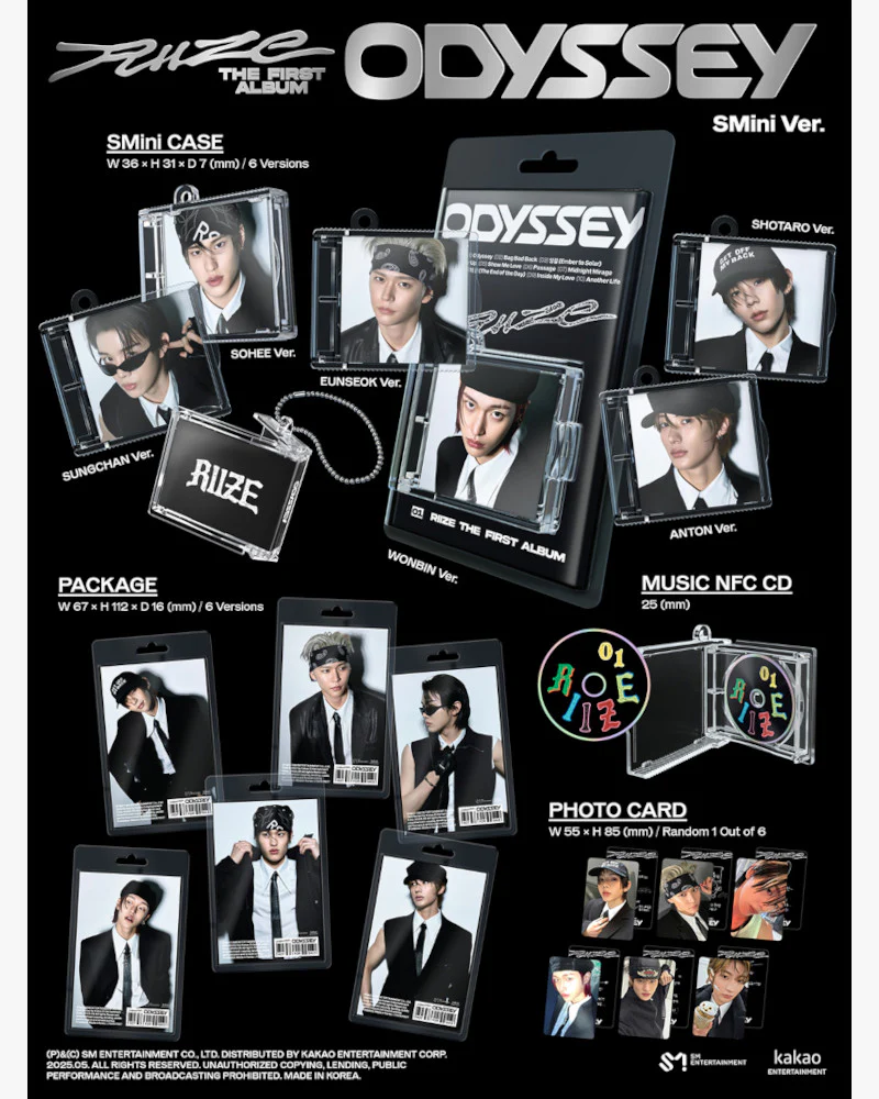 RIIZE - 1st Full Album [ODYSSEY] (SMini Ver.) (Smart Album) (6 Versions) - Image 2