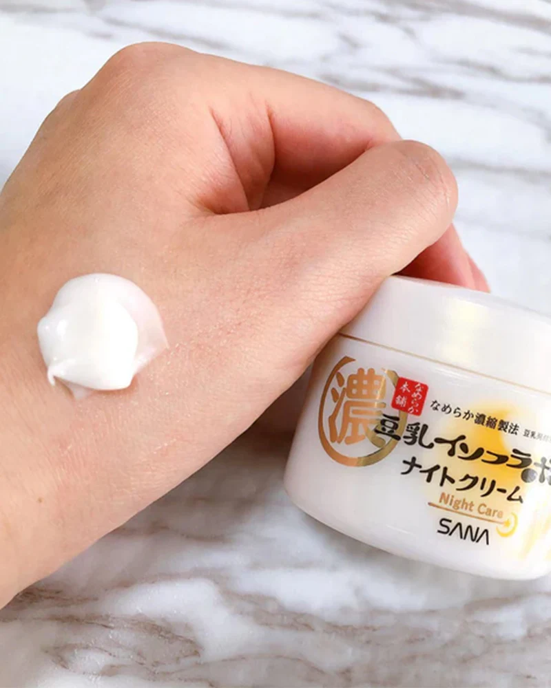 SANA Nameraka Wrinkle Night Cream - Image 3
