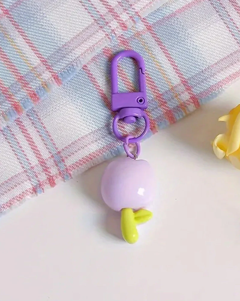 Small Acrylic Flower Keyring - Image 3