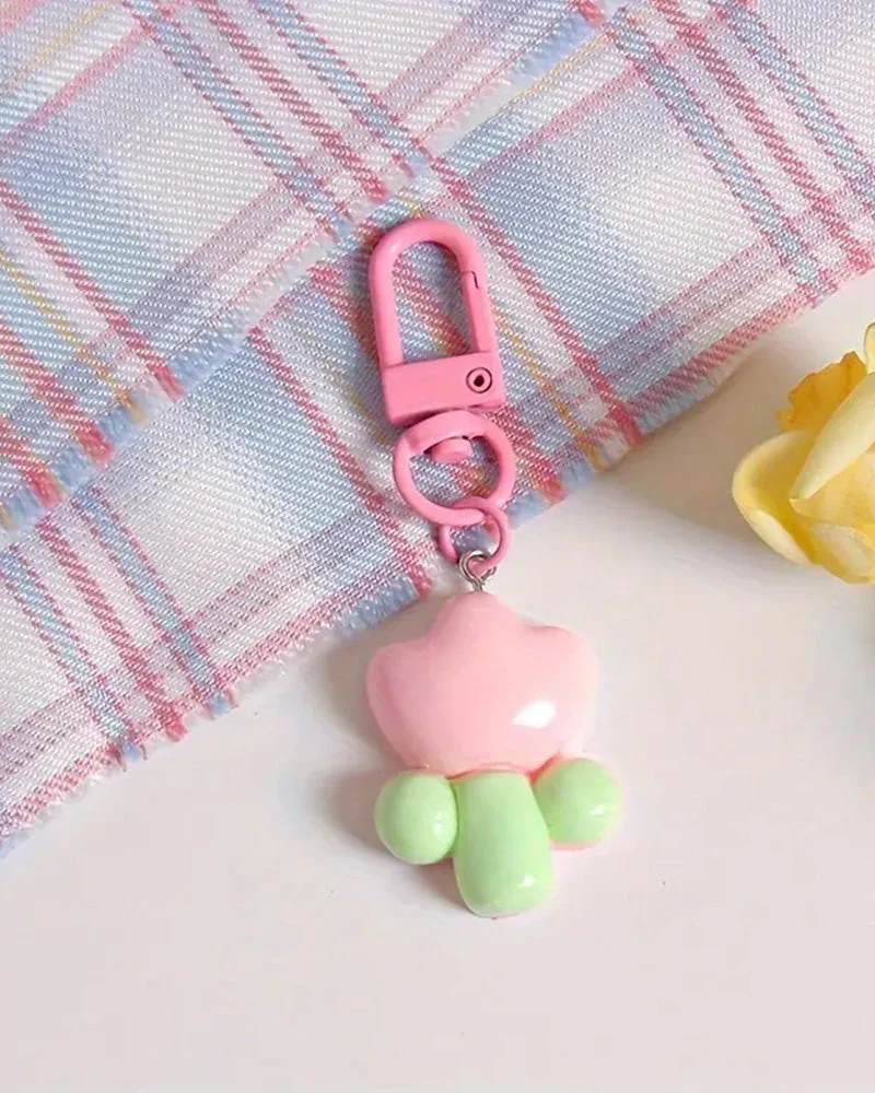 Small Acrylic Flower Keyring - Image 4
