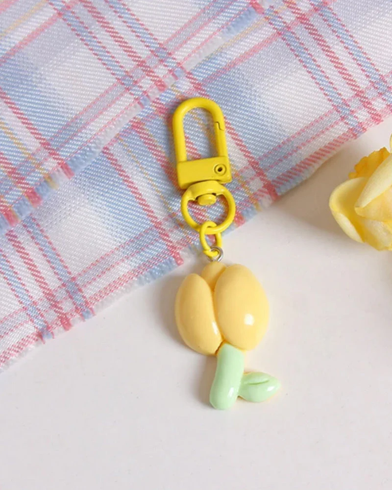 Small Acrylic Flower Keyring - Image 5