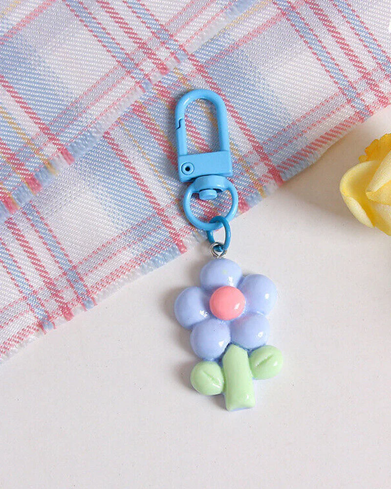 Small Acrylic Flower Keyring - Image 6