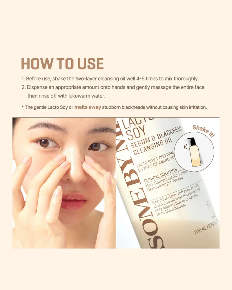 SOME BY MI Lacto Soy Sebum & Blackhead Cleansing Oil - Image 3